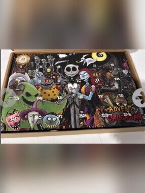 The Nightmare Before Christmas Jack & Sally Advent Calendar Art NEW SEALED